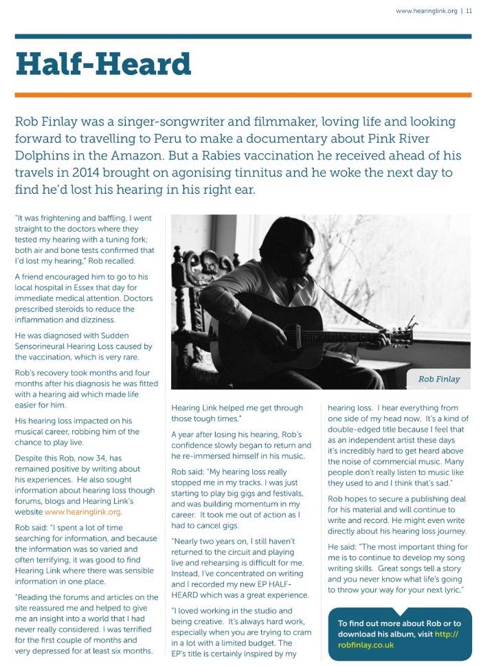 Hearing Link Article about Rob Finlay's EP HEALF_HEARD
